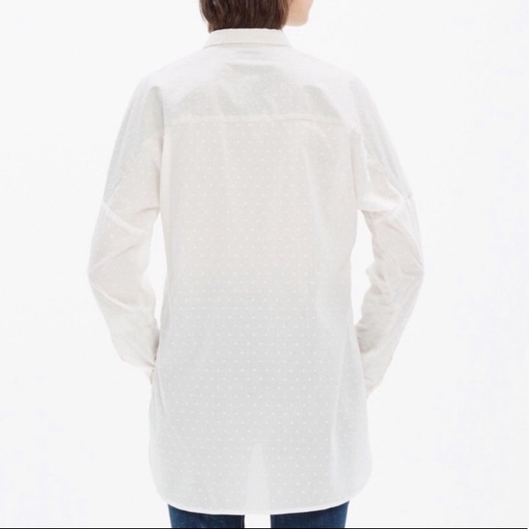 Madewell Tops | Madewell White Messenger Button Up Shirt Clipdot | Poshmark